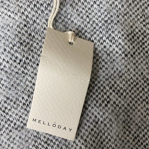 Melloday Women’s NWT Brushed Houndstooth Long Open Cardigan Sweater Size 2X. - Picture 7 of 12